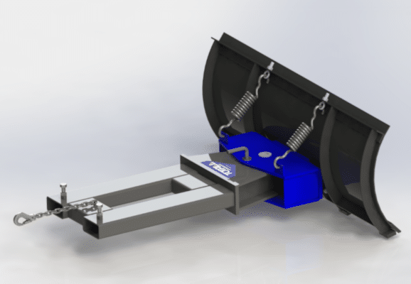 Snow plow forklift attachment