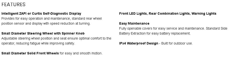 Noblelift specifications